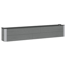 Verhoogde plantenbak Grijs 200 x 30 x 36 cm alu.
