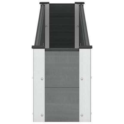 Verhoogde plantenbak Grijs 200 x 30 x 36 cm alu.