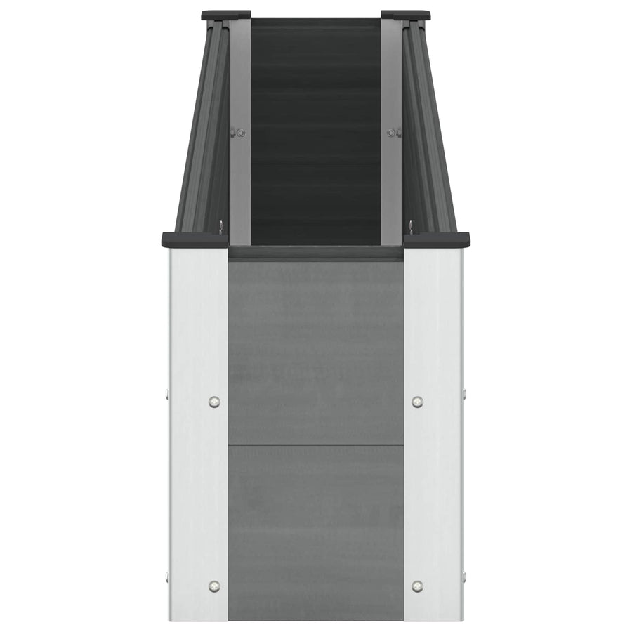 Verhoogde plantenbak Grijs 200 x 30 x 36 cm alu.