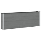 Raised Planter Grey 200 x 30 x 72 cm WPC and Aluminium