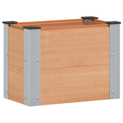 Plantenbak verhoogd 50x30x36 cm bruin WPC aluminium