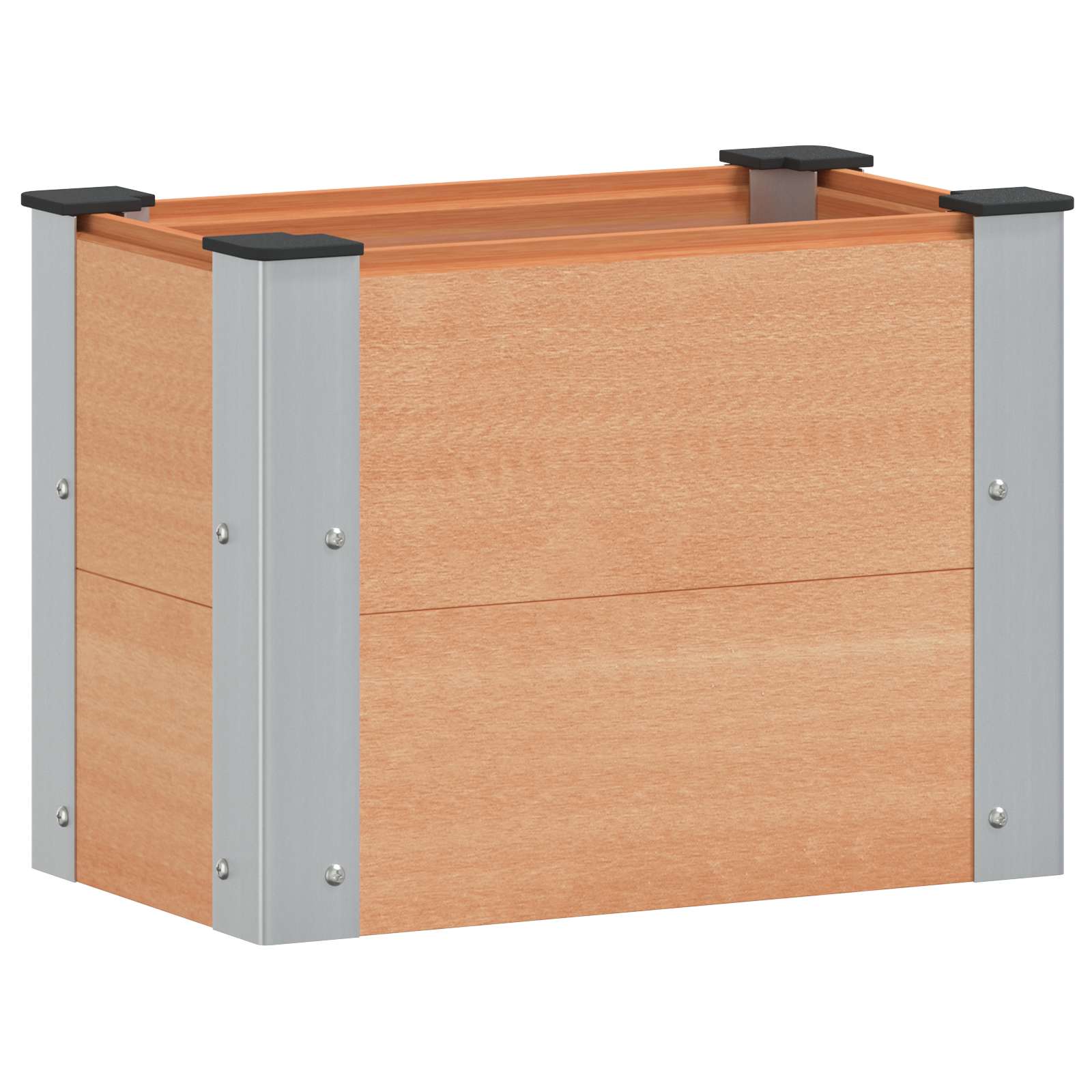 Verhoogde plantenbak Bruin 50 x 30 x 36 cm alu.