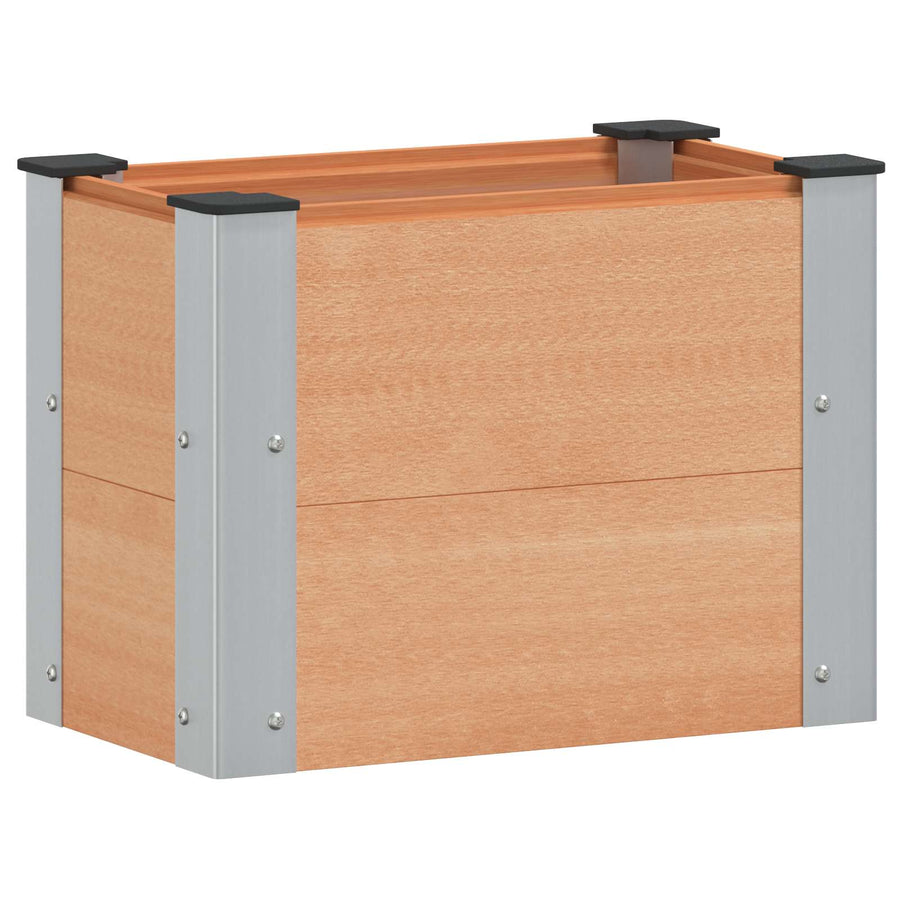Verhoogde plantenbak Bruin 50 x 30 x 36 cm alu.