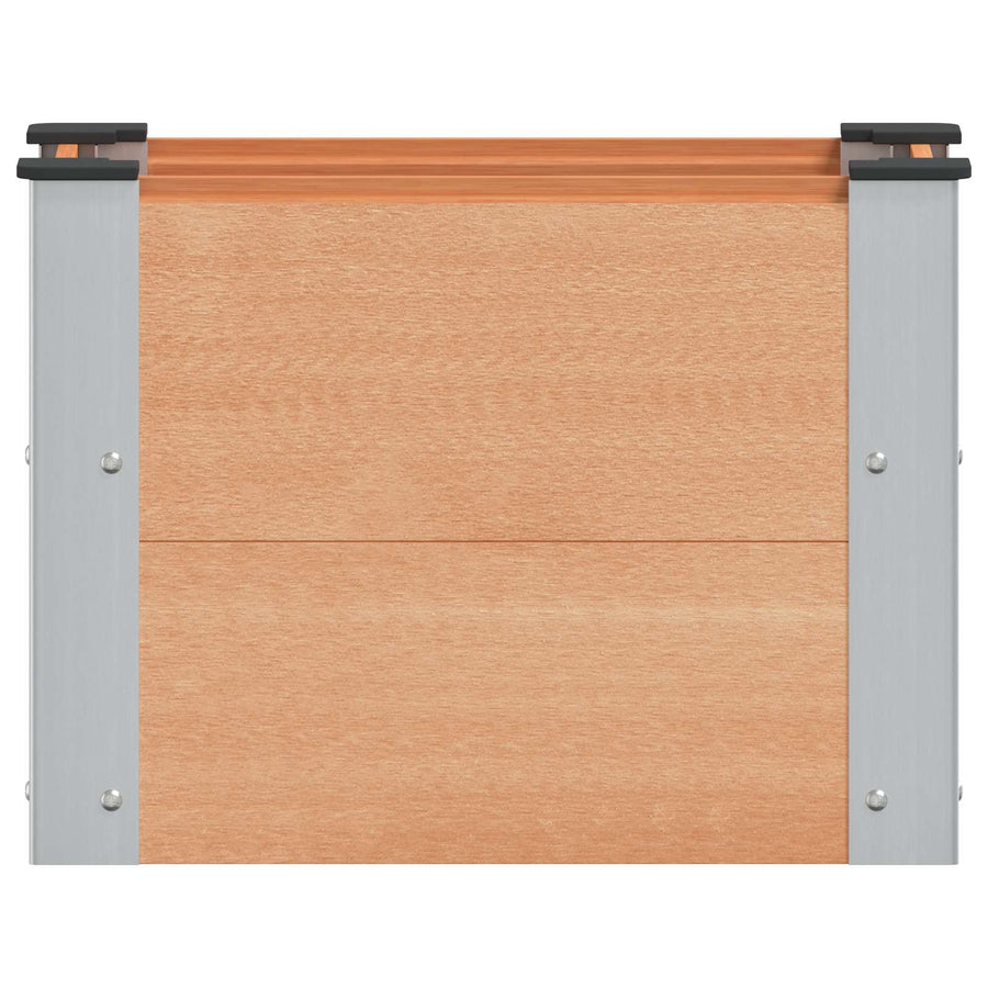 Verhoogde plantenbak Bruin 50 x 30 x 36 cm alu.