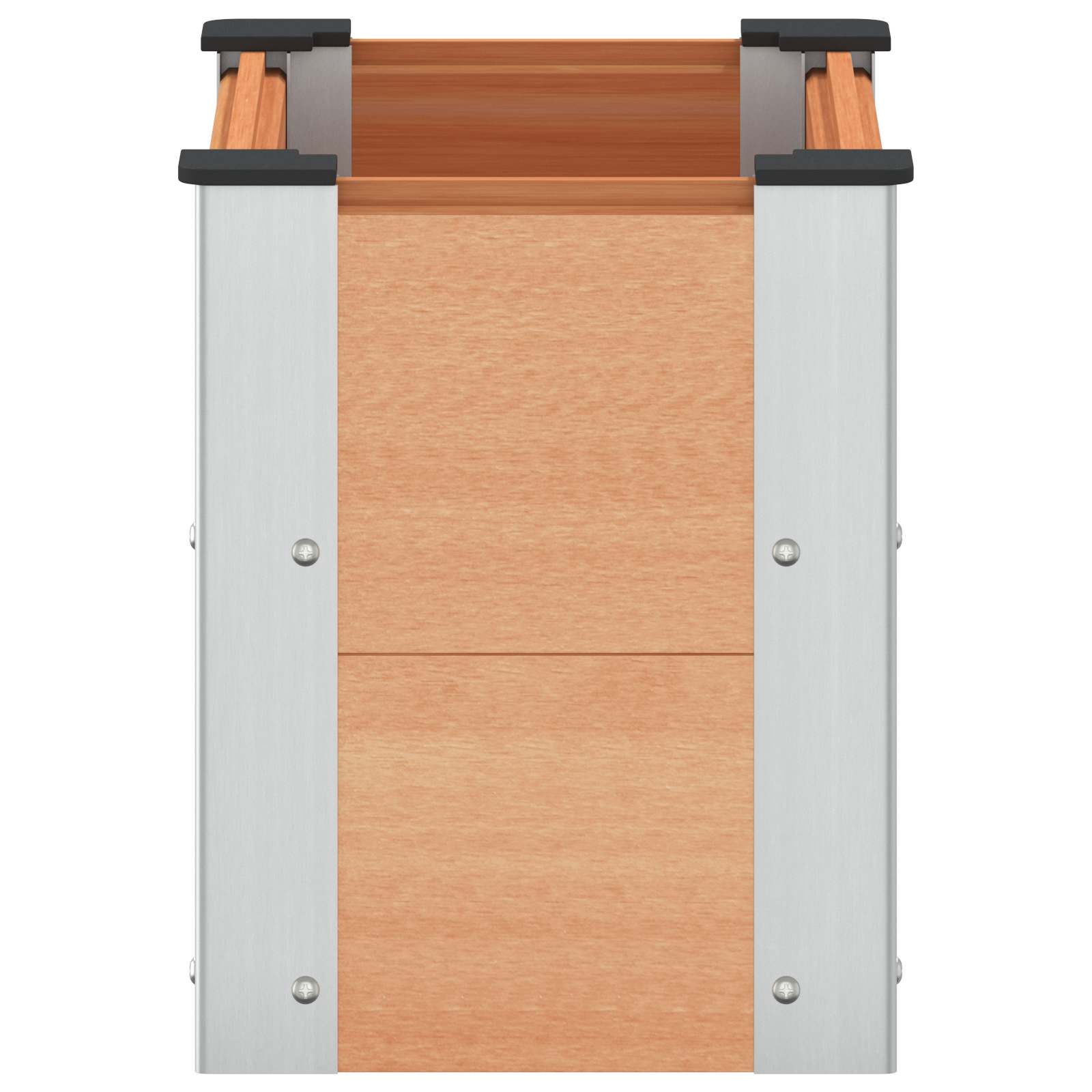 Verhoogde plantenbak Bruin 50 x 30 x 36 cm alu.