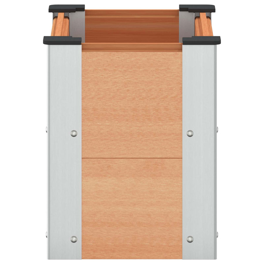Verhoogde plantenbak Bruin 50 x 30 x 36 cm alu.