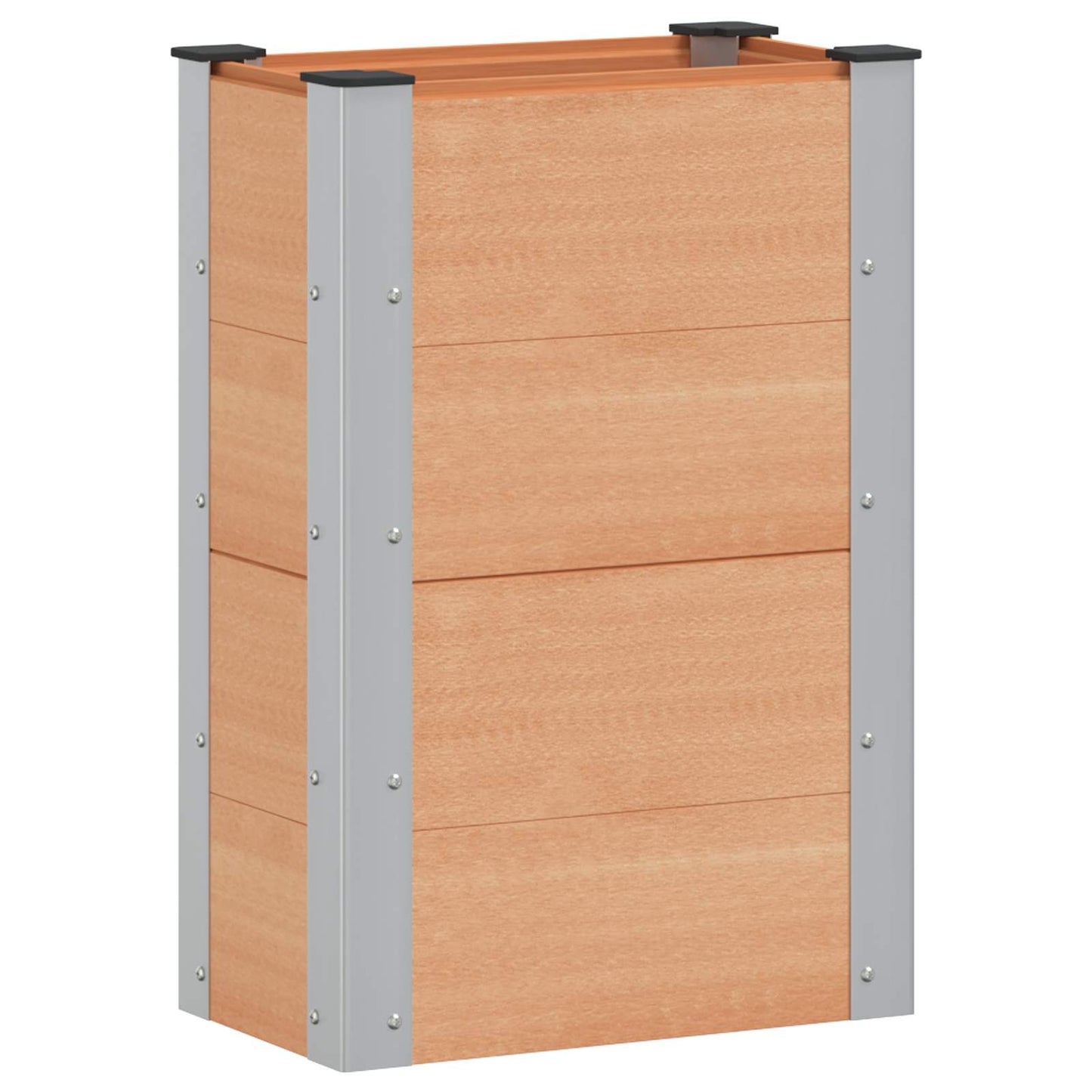Verhoogde plantenbak Bruin 50 x 30 x 72 cm alu.