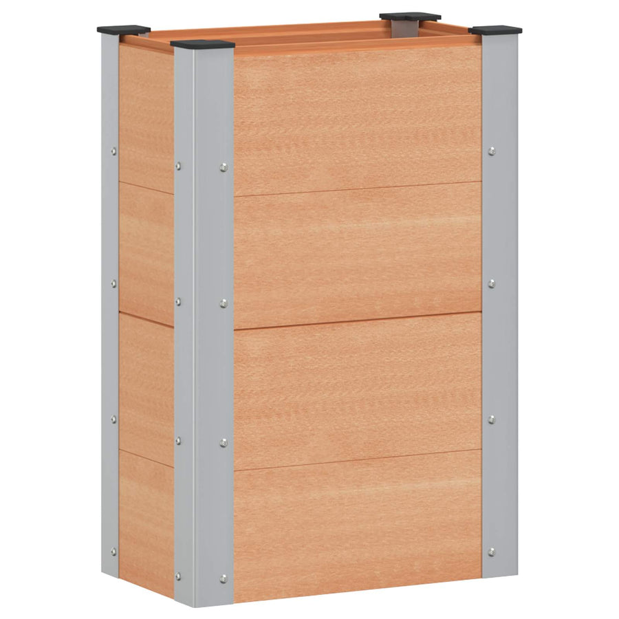 Verhoogde plantenbak Bruin 50 x 30 x 72 cm alu.