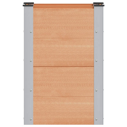Verhoogde plantenbak Bruin 50 x 30 x 72 cm alu.