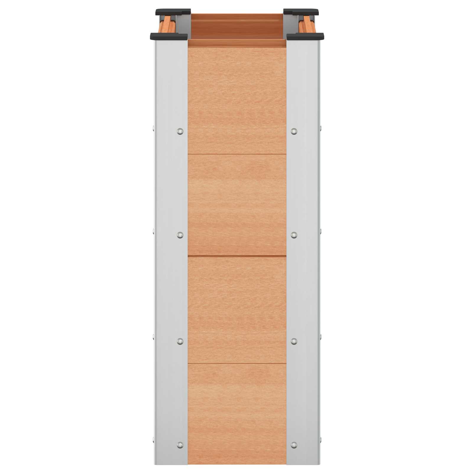 Verhoogde plantenbak Bruin 50 x 30 x 72 cm alu.