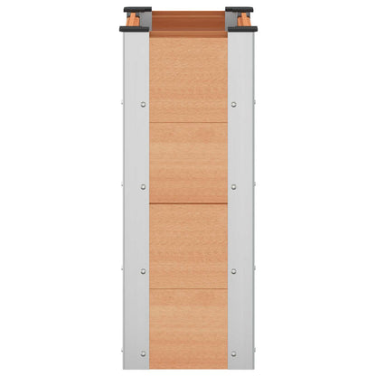 Verhoogde plantenbak Bruin 50 x 30 x 72 cm alu.