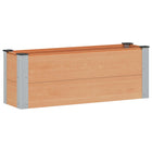 Raised Planter Brown 100 x 30 x 36 cm aluminium.