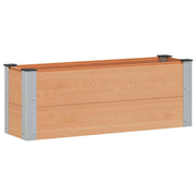 Plantenbak 100x30x36 cm bruin aluminium WPC