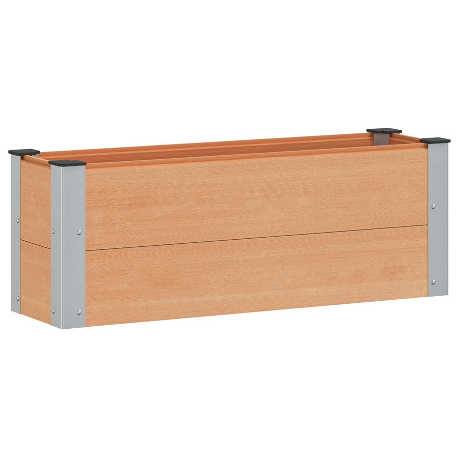 Verhoogde plantenbak Bruin 100 x 30 x 36 cm alu.