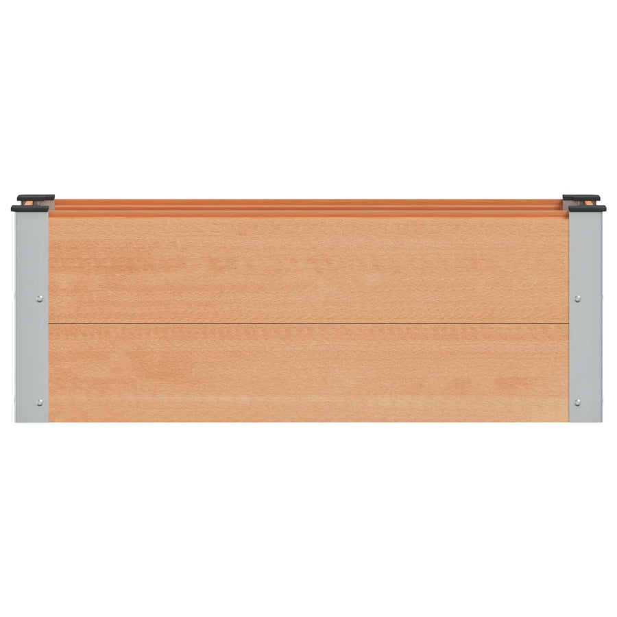 Verhoogde plantenbak Bruin 100 x 30 x 36 cm alu.