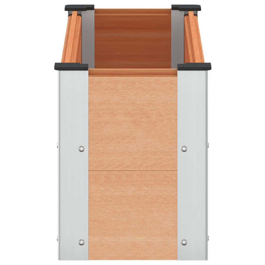 Verhoogde plantenbak Bruin 100 x 30 x 36 cm alu.