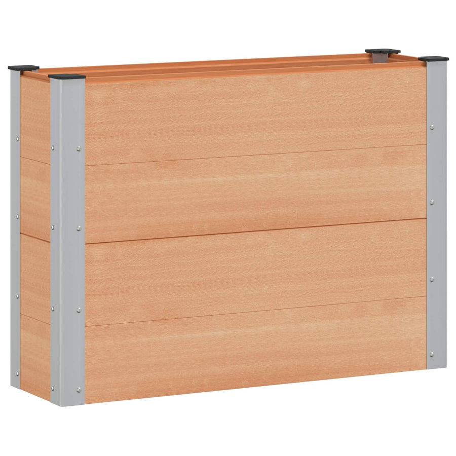 Verhoogde plantenbak Bruin 100 x 30 x 72 cm alu.
