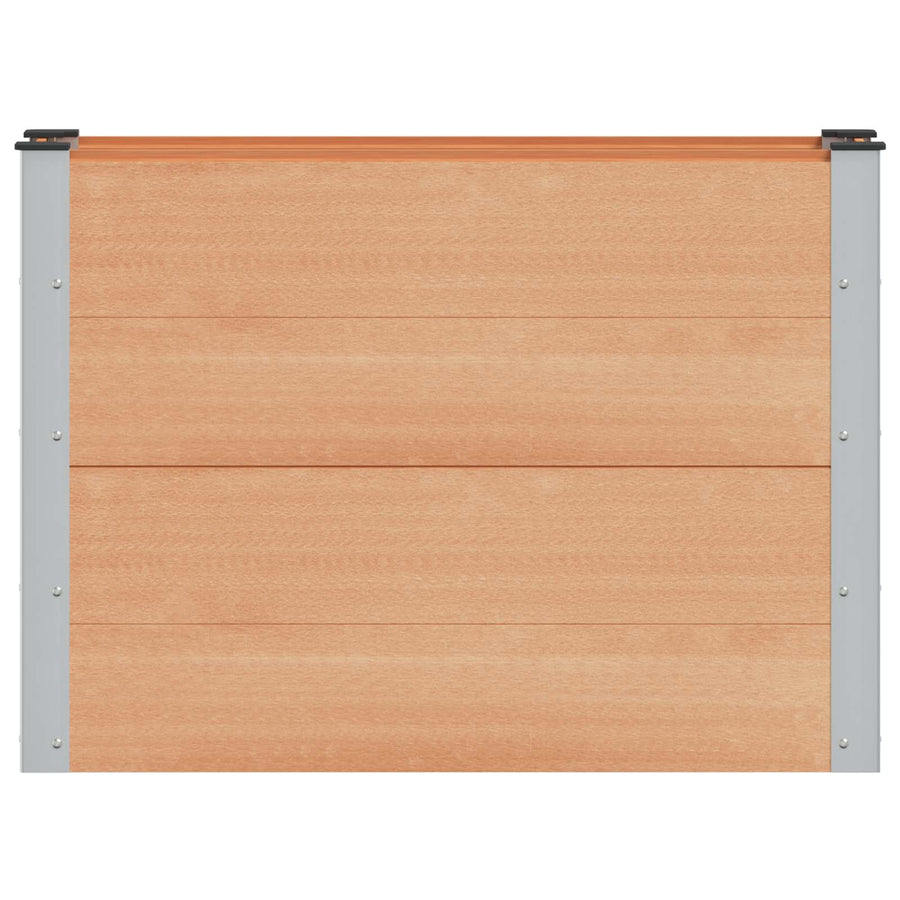 Verhoogde plantenbak Bruin 100 x 30 x 72 cm alu.