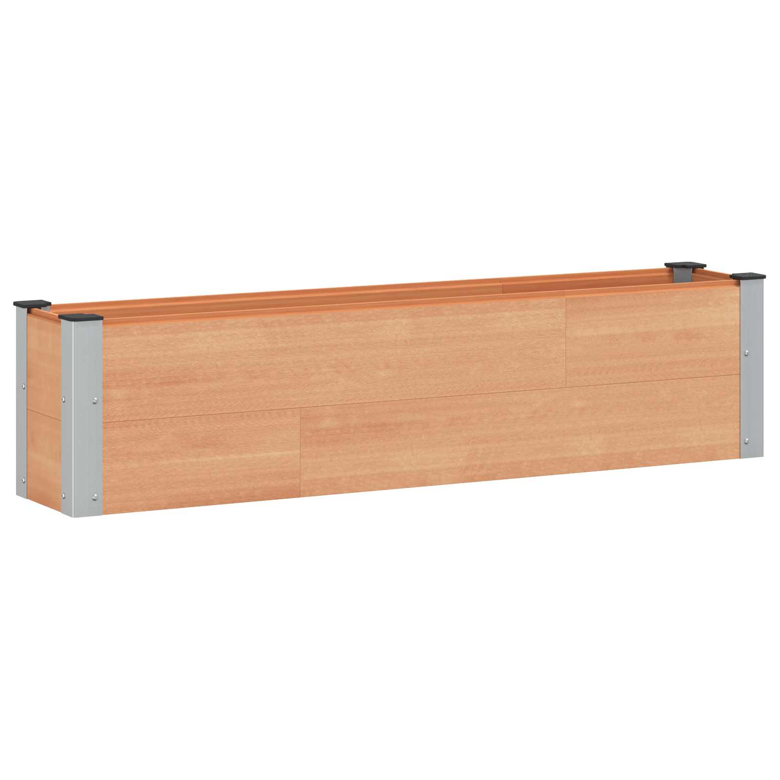 Verhoogde plantenbak Bruin 150 x 30 x 36 cm alu.