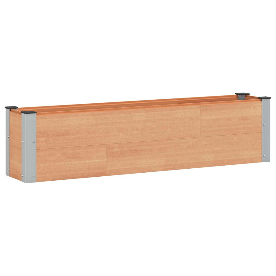 Verhoogde plantenbak Bruin 150 x 30 x 36 cm alu.