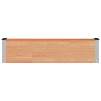 Verhoogde plantenbak Bruin 150 x 30 x 36 cm alu.