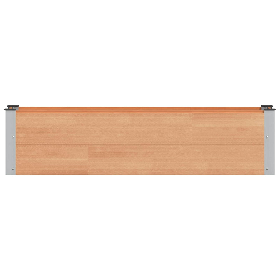 Verhoogde plantenbak Bruin 150 x 30 x 36 cm alu.