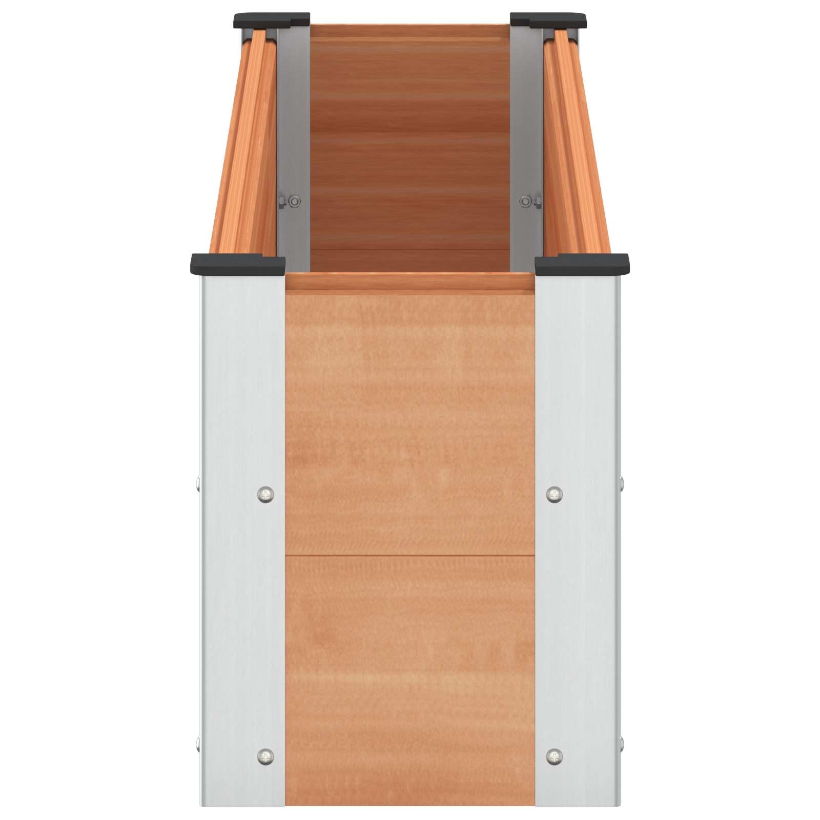 Verhoogde plantenbak Bruin 150 x 30 x 36 cm alu.