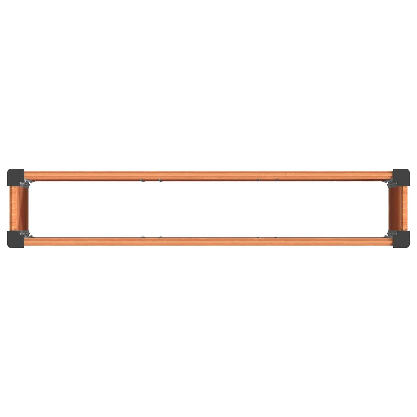 Verhoogde plantenbak Bruin 150 x 30 x 36 cm alu.