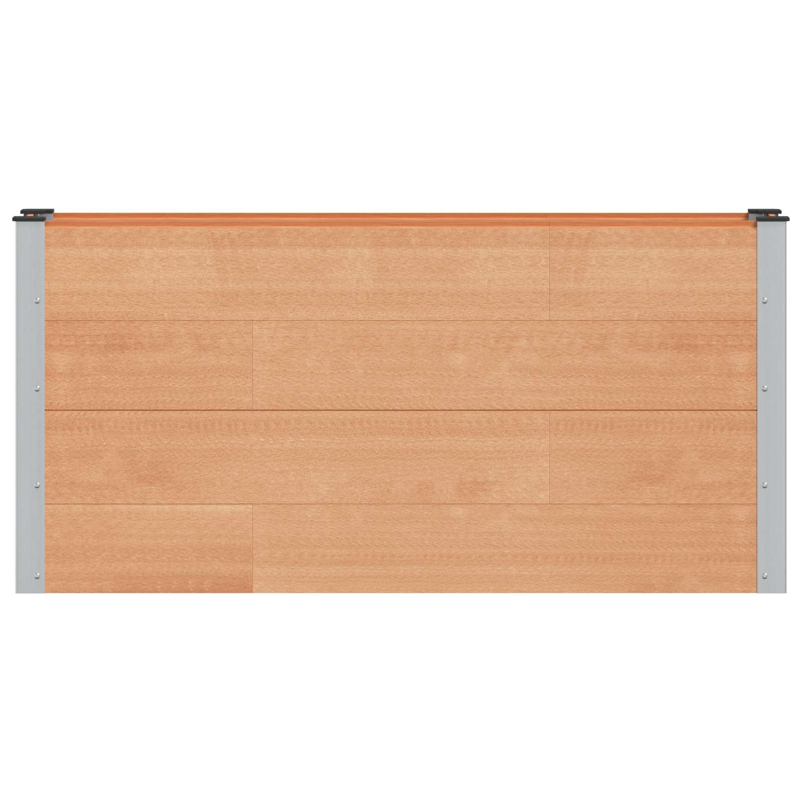 Verhoogde plantenbak Bruin 150 x 30 x 72 cm alu.