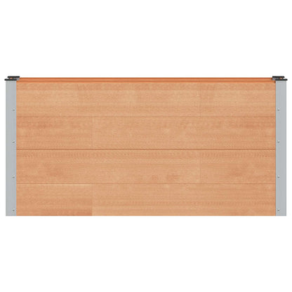 Verhoogde plantenbak Bruin 150 x 30 x 72 cm alu.