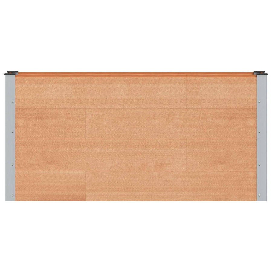 Verhoogde plantenbak Bruin 150 x 30 x 72 cm alu.