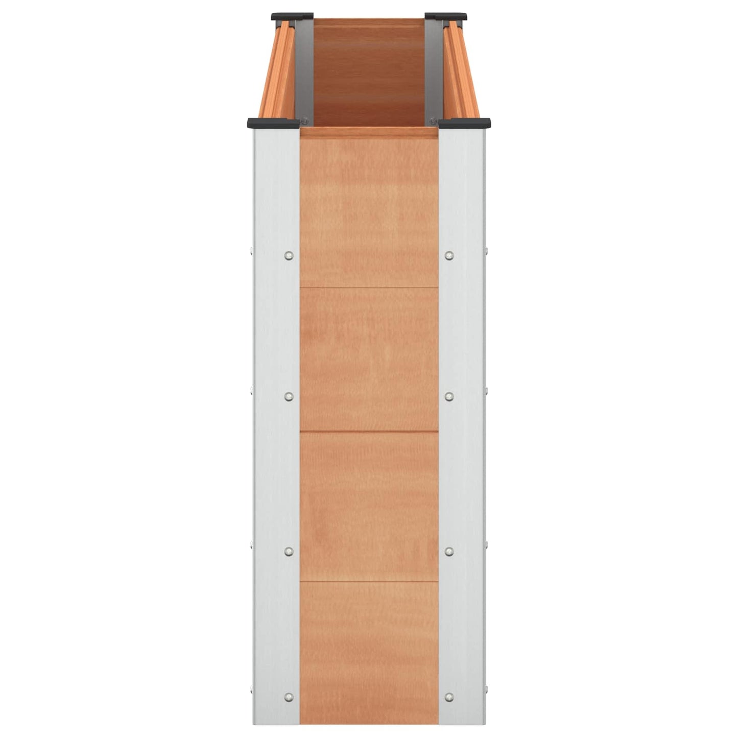 Verhoogde plantenbak Bruin 150 x 30 x 72 cm alu.