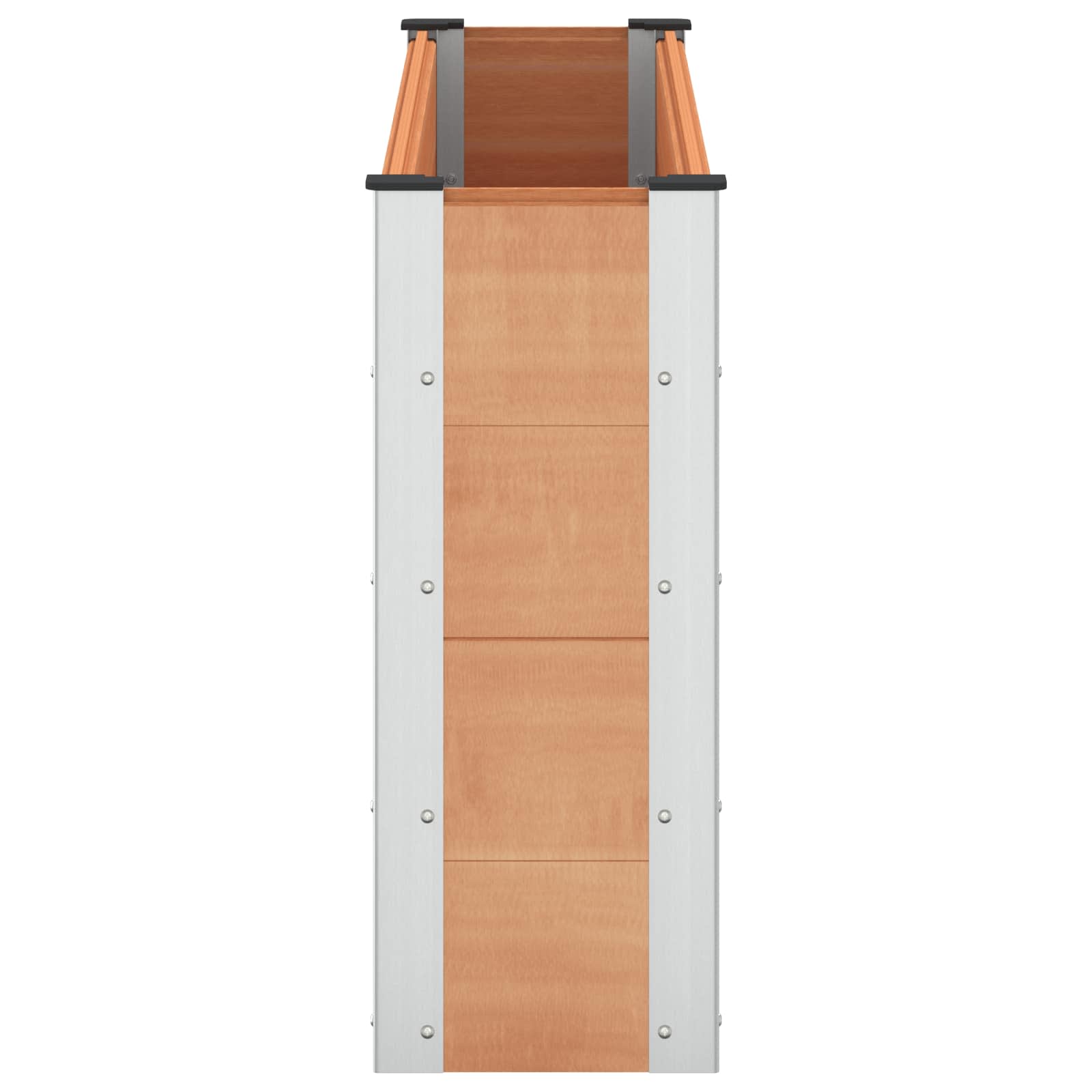 Verhoogde plantenbak Bruin 150 x 30 x 72 cm alu.