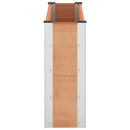 Verhoogde plantenbak Bruin 150 x 30 x 72 cm alu.