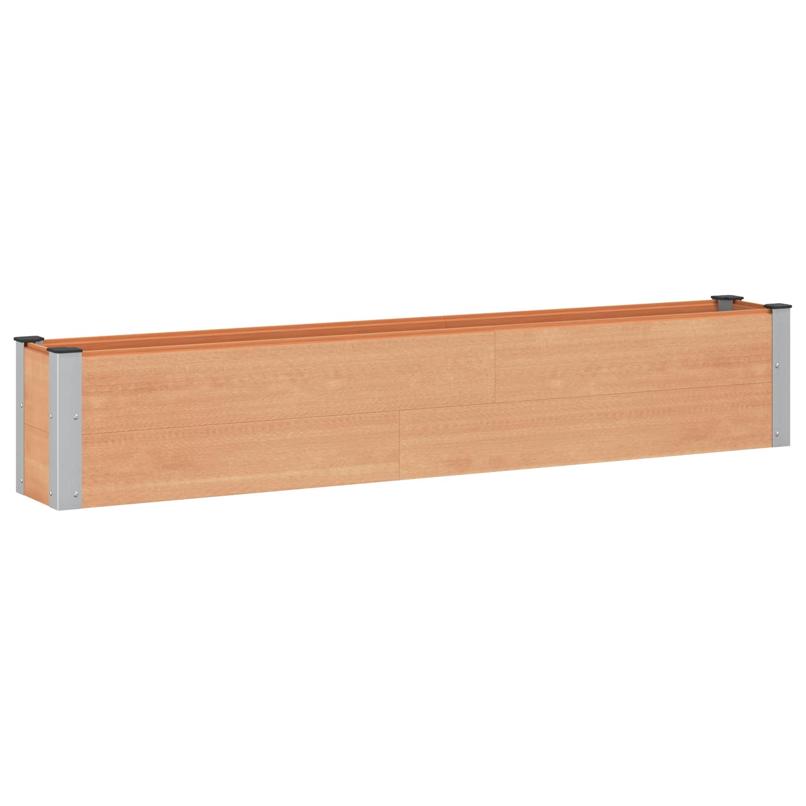 Verhoogde plantenbak Bruin 200 x 30 x 36 cm alu.