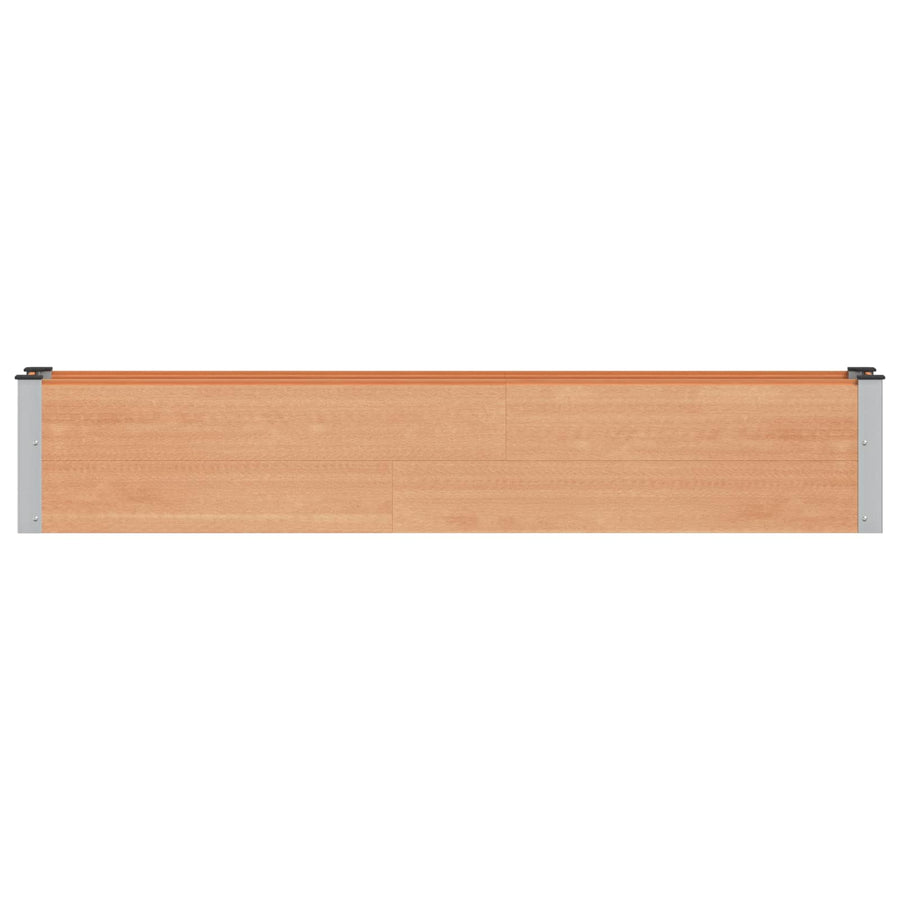 Verhoogde plantenbak Bruin 200 x 30 x 36 cm alu.