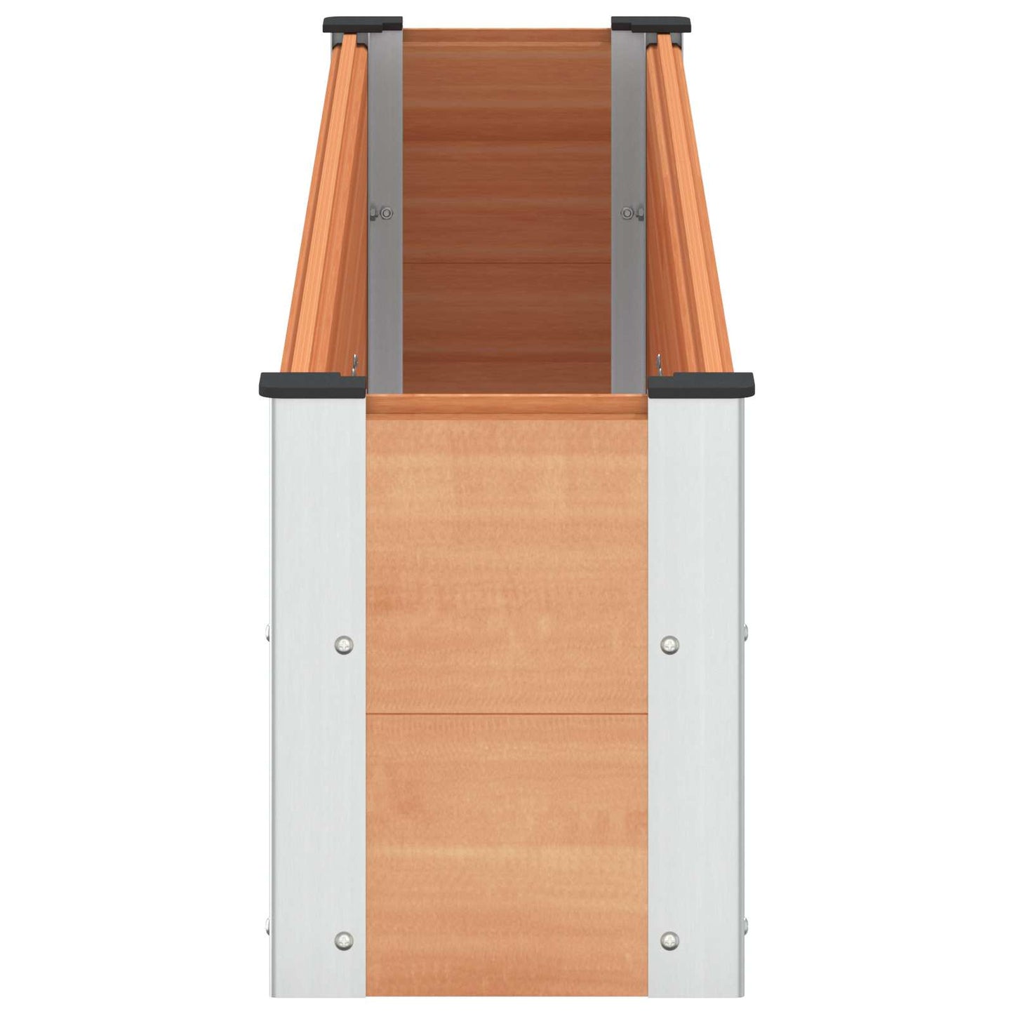 Verhoogde plantenbak Bruin 200 x 30 x 36 cm alu.