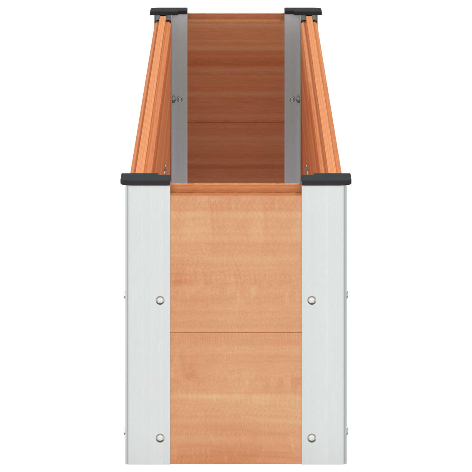 Verhoogde plantenbak Bruin 200 x 30 x 36 cm alu.