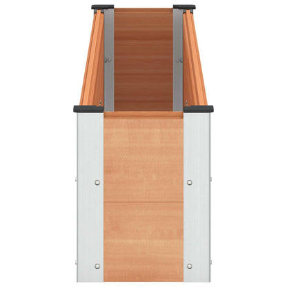Verhoogde plantenbak Bruin 200 x 30 x 36 cm alu.