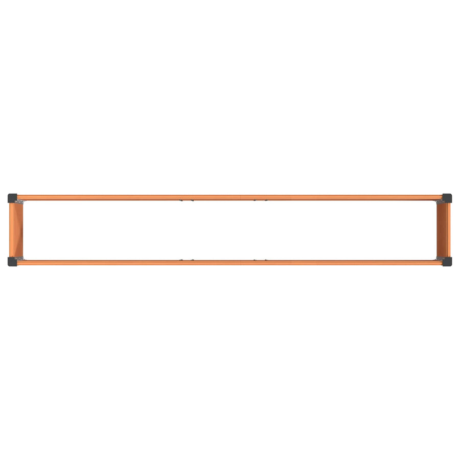 Verhoogde plantenbak Bruin 200 x 30 x 36 cm alu.