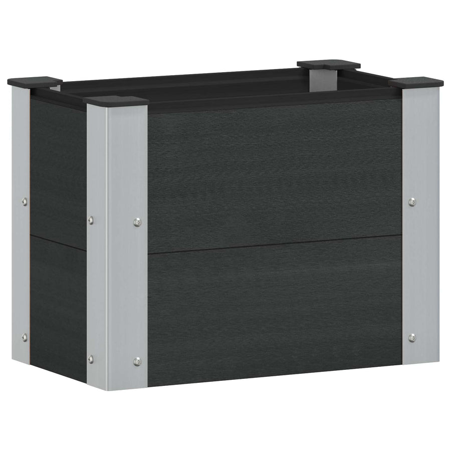 Verhoogde plantenbak Zwart 50 x 30 x 36 cm alu.