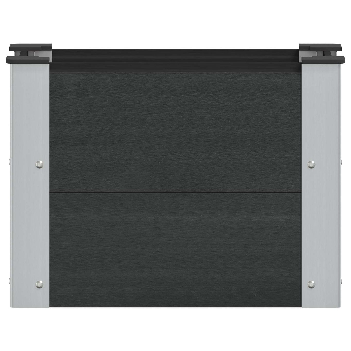 Verhoogde plantenbak Zwart 50 x 30 x 36 cm alu.