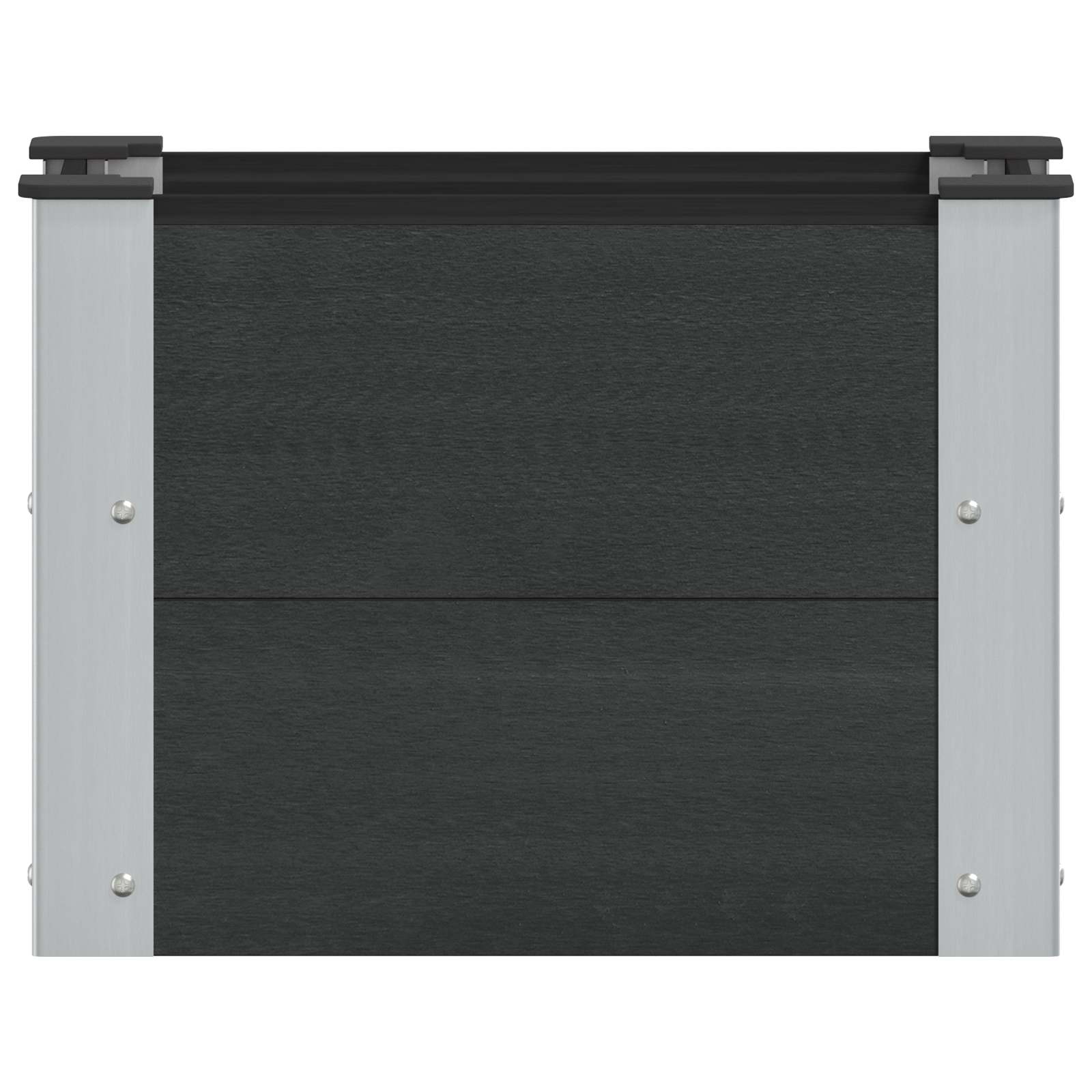 Verhoogde plantenbak Zwart 50 x 30 x 36 cm alu.
