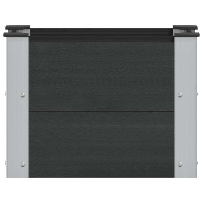 Verhoogde plantenbak Zwart 50 x 30 x 36 cm alu.