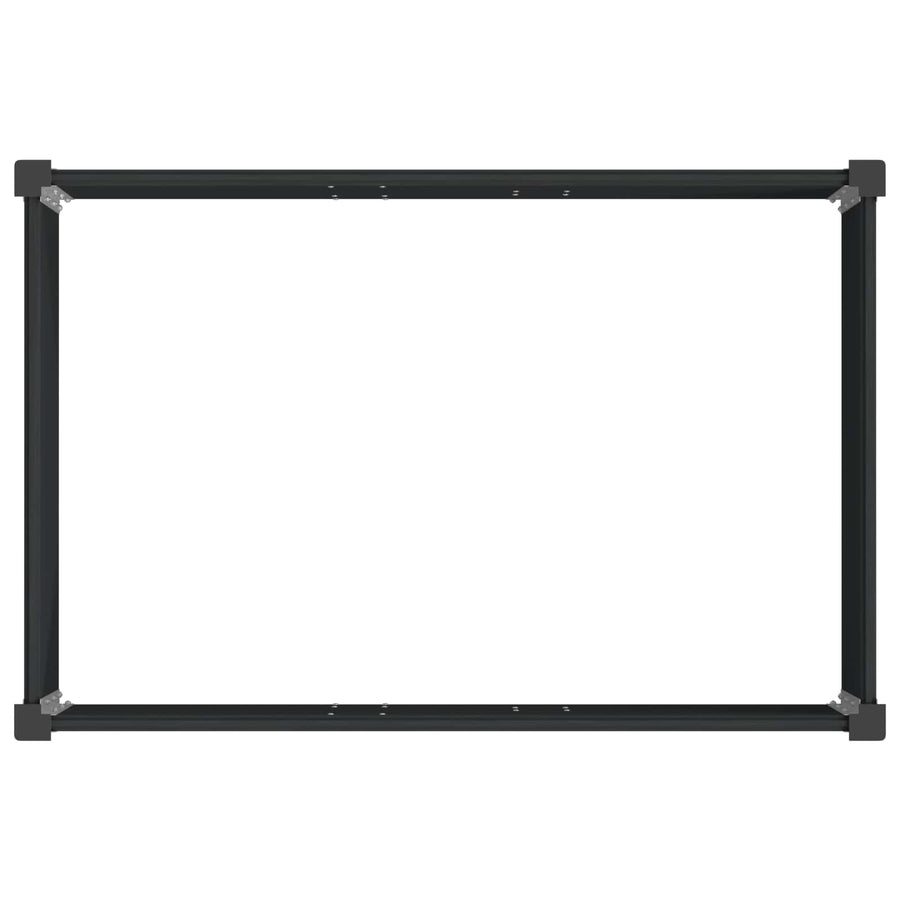Verhoogde plantenbak Zwart 50 x 30 x 36 cm alu.