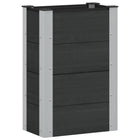 Raised Planter Black 50 x 30 x 72 cm aluminium.