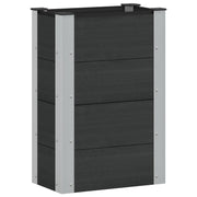Plantenbak verhoogd 50x30x72 cm aluminium zwart