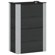 Verhoogde plantenbak Zwart 50 x 30 x 72 cm alu.
