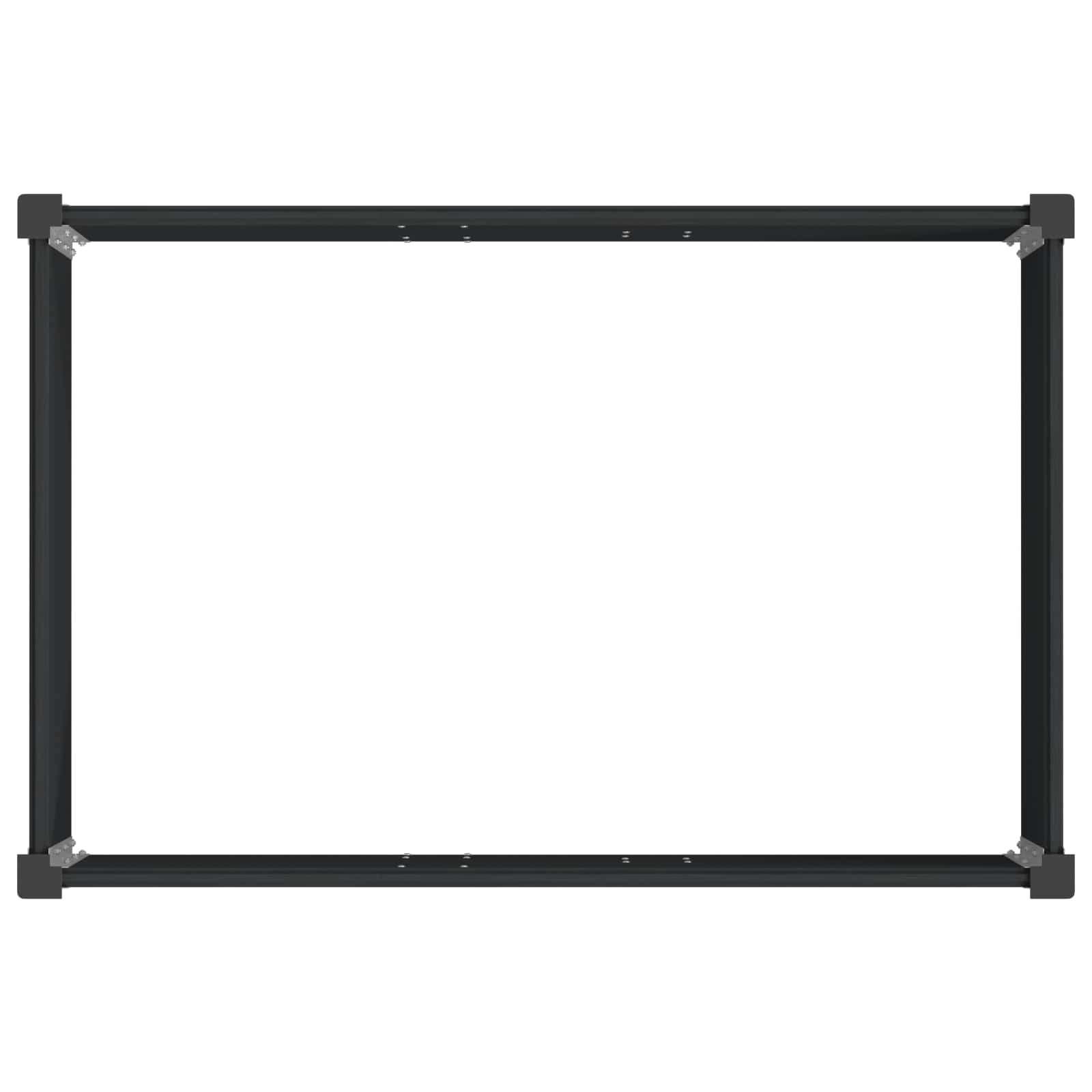 Verhoogde plantenbak Zwart 50 x 30 x 72 cm alu.