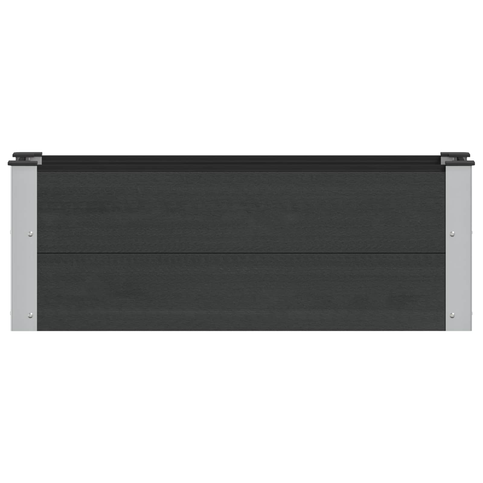 Verhoogde plantenbak Zwart 100 x 30 x 36 cm alu.